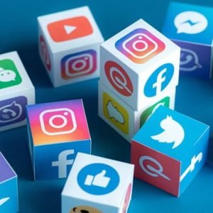 Social Media Apps Logotypes Printed on a Cubes Kyiv, Ukraine - September 5, 2019: A paper cubes collection with printed logos of world-famous social networks and online messengers, such as Facebook, Instagram, YouTube, Telegram and others.